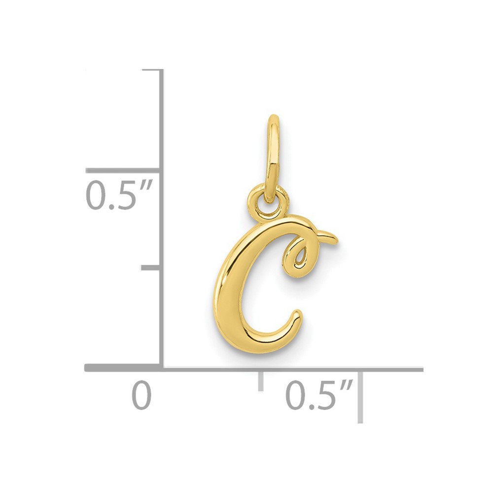 10k Yellow Gold Letter c Initial Charm (10YC1060C)