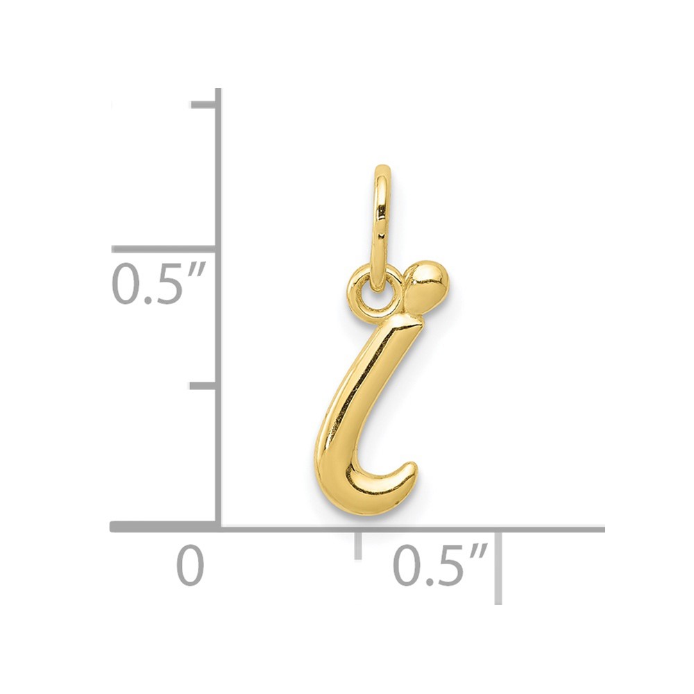 10k Yellow Gold Letter i Initial Charm (10YC1060I)