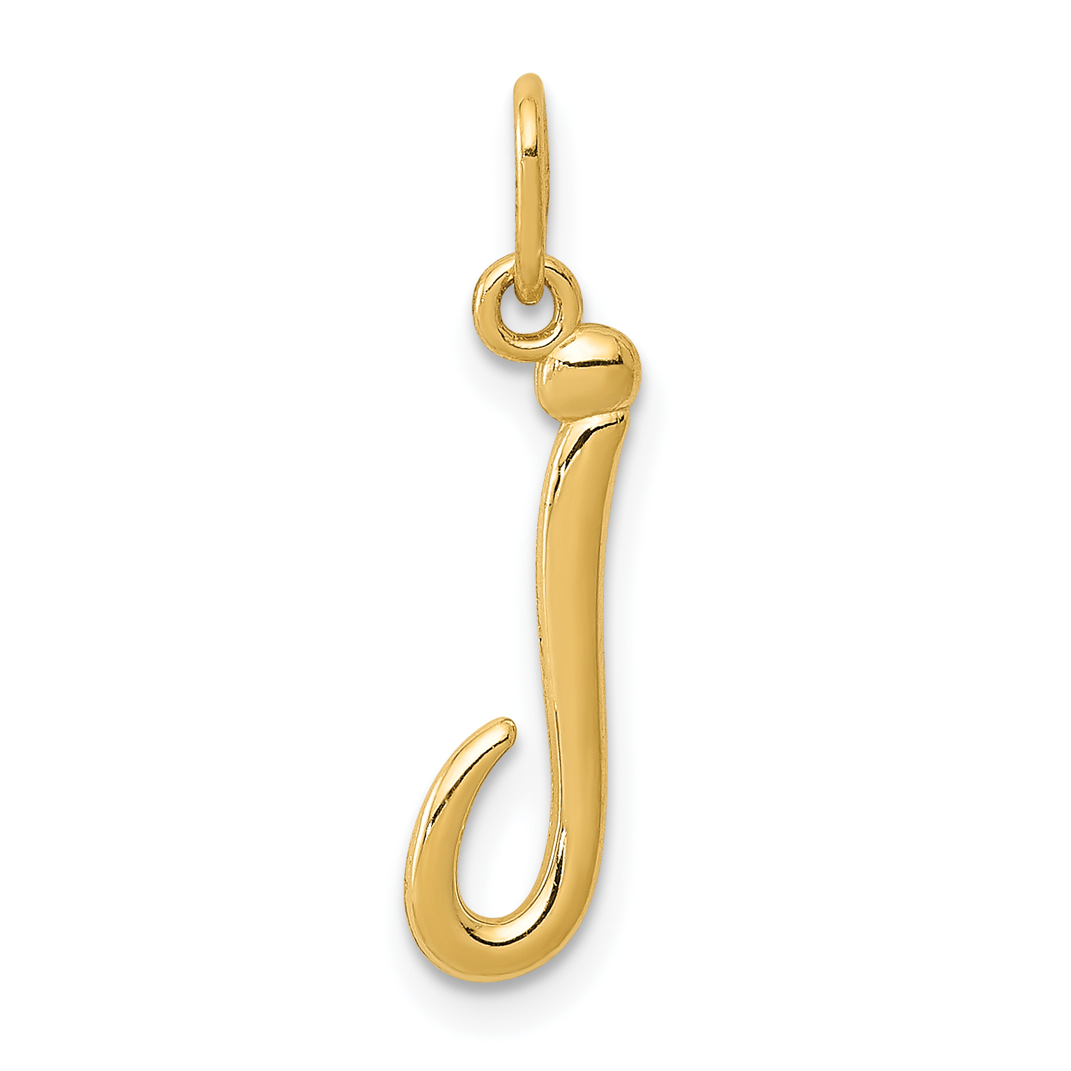 10k Yellow Gold Letter j Initial Charm (10YC1060J)