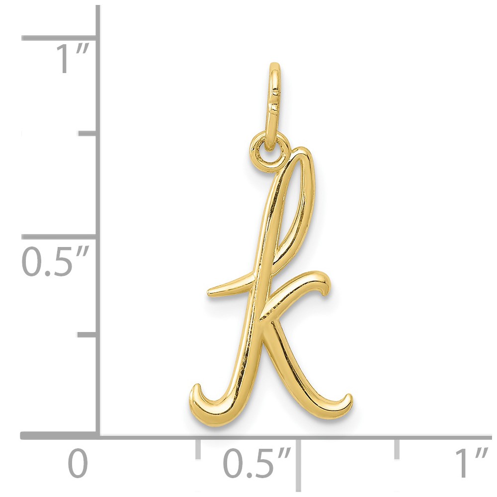 10k Yellow Gold Letter k Initial Charm (10YC1060K)