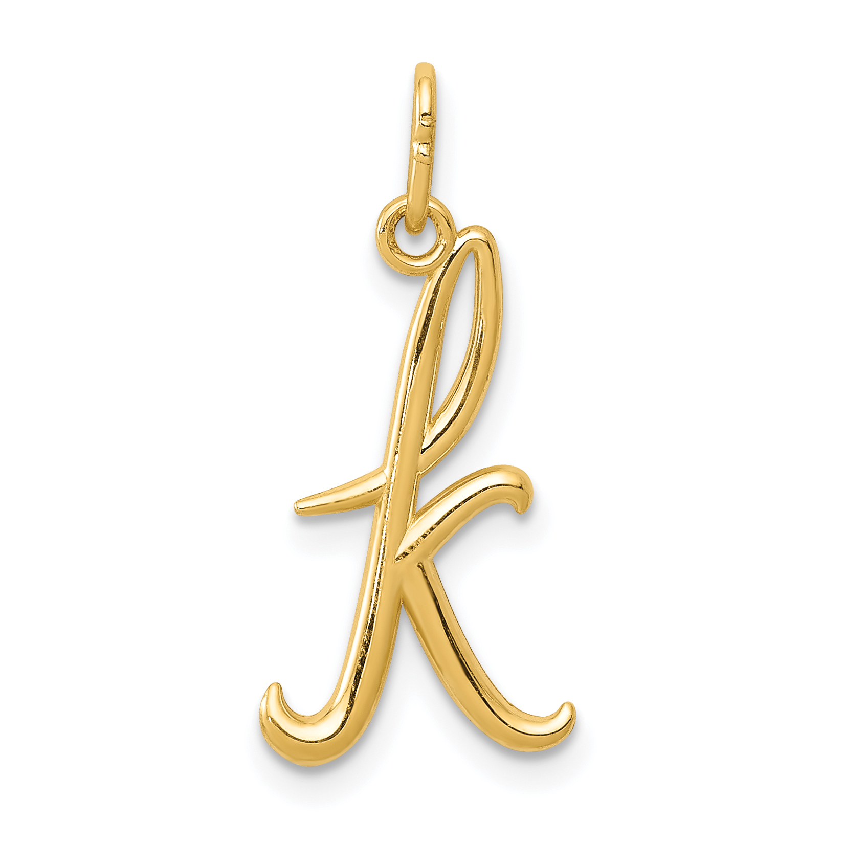 10k Yellow Gold Letter k Initial Charm (10YC1060K)