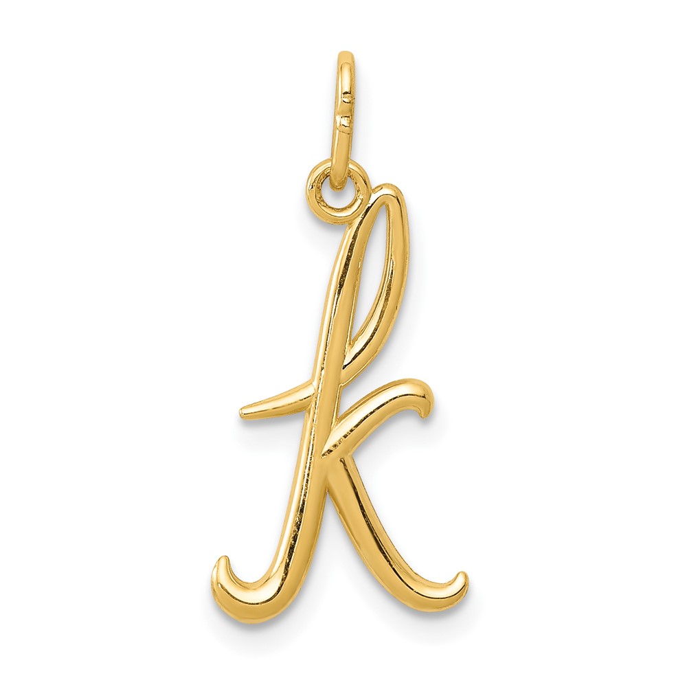 10k Yellow Gold Letter k Initial Charm (10YC1060K)