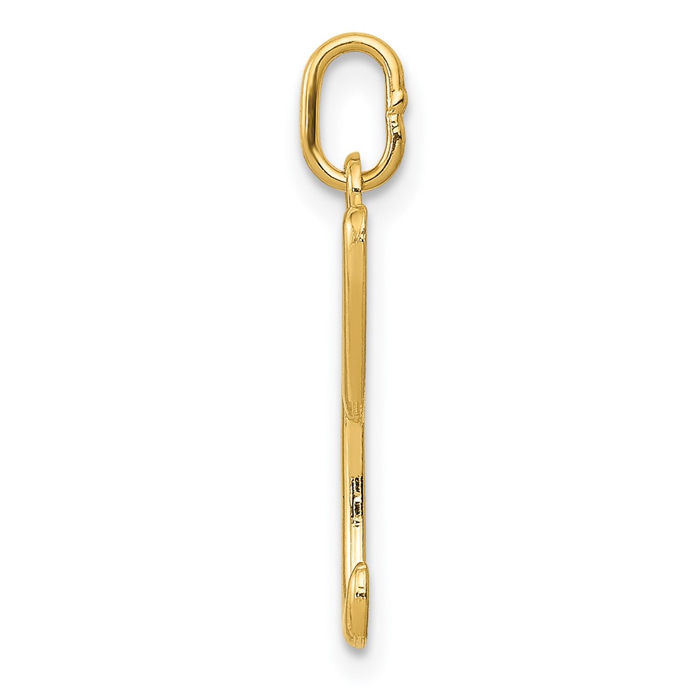10k Yellow Gold Letter l Initial Charm (10YC1060L)