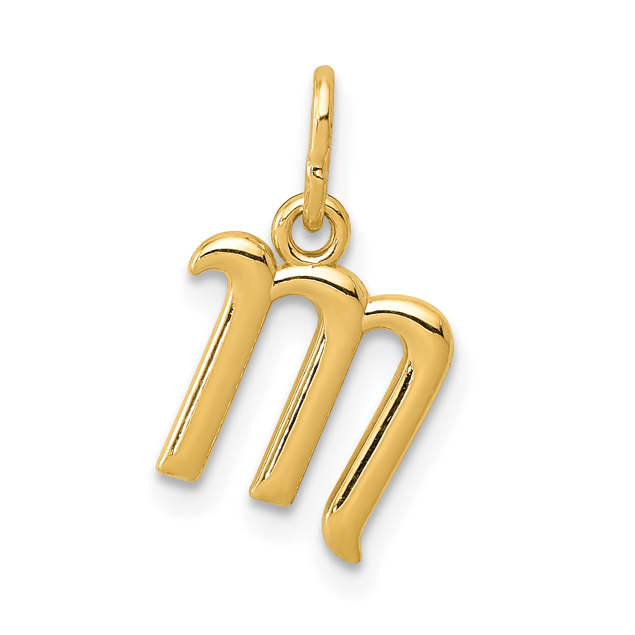 10k Yellow Gold Letter m Initial Charm (10YC1060M)