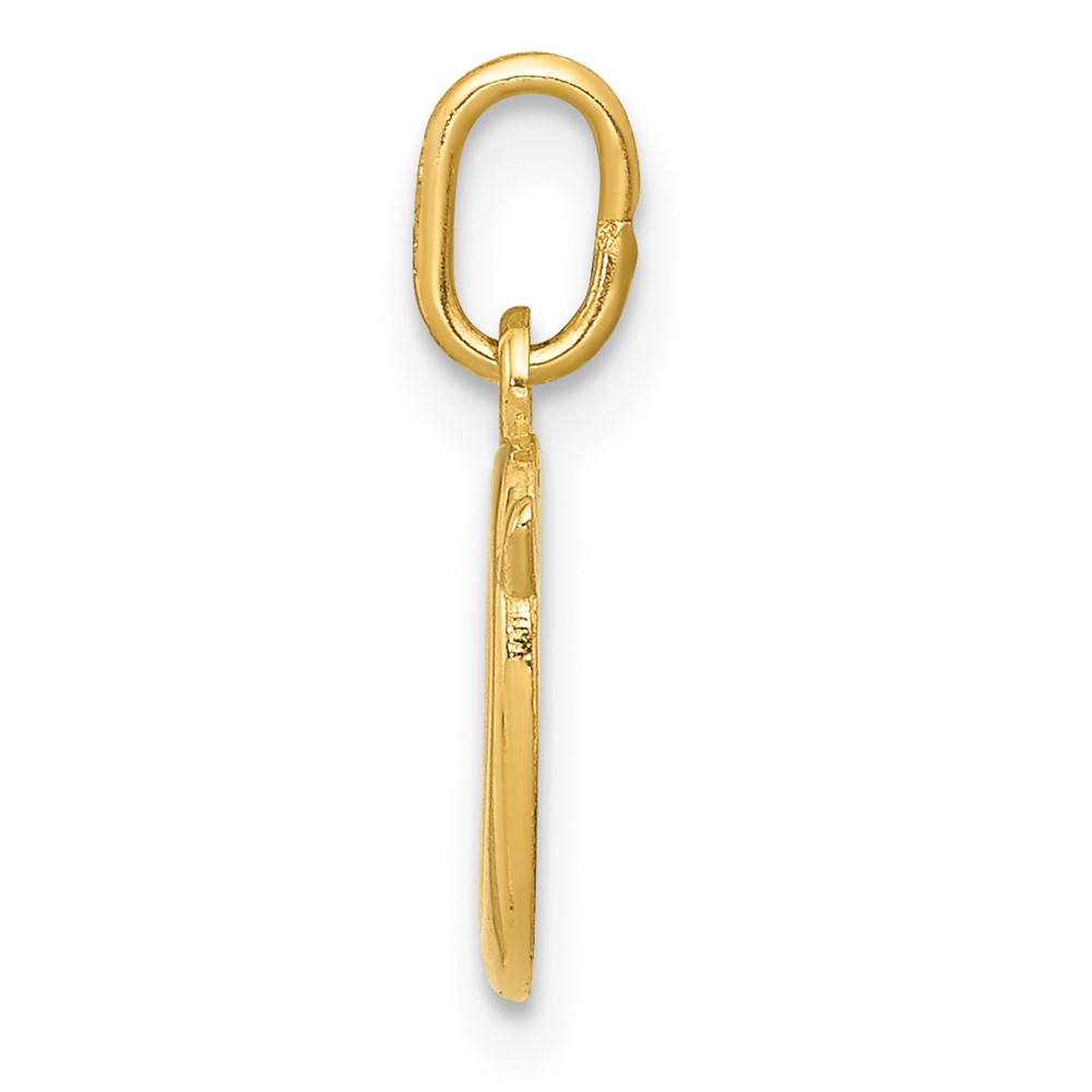 10k Yellow Gold Letter o Initial Charm (10YC1060O)