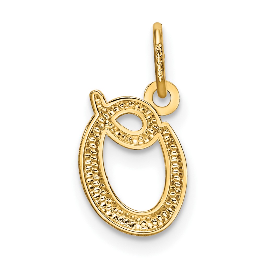 10k Yellow Gold Letter o Initial Charm (10YC1060O)