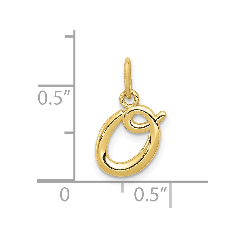 10k Yellow Gold Letter o Initial Charm (10YC1060O)