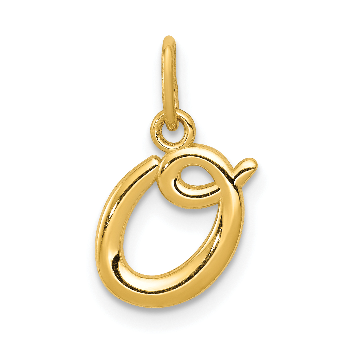 10k Yellow Gold Letter o Initial Charm (10YC1060O)