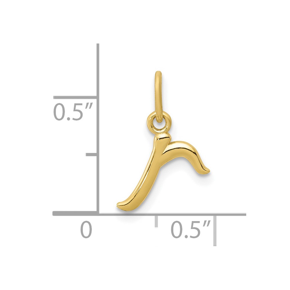 10k Yellow Gold Letter r Initial Charm (10YC1060R)