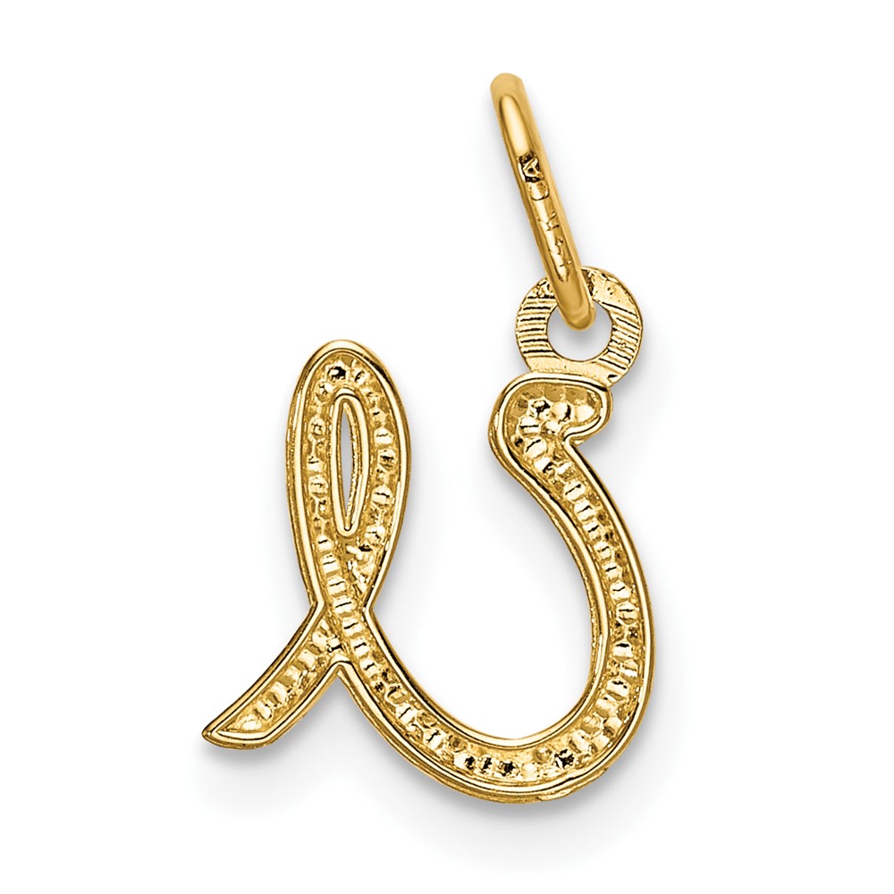 10k Yellow Gold Letter u Initial Charm (10YC1060U)