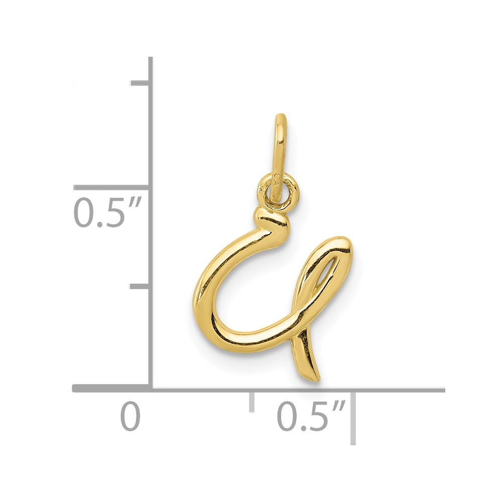 10k Yellow Gold Letter u Initial Charm (10YC1060U)