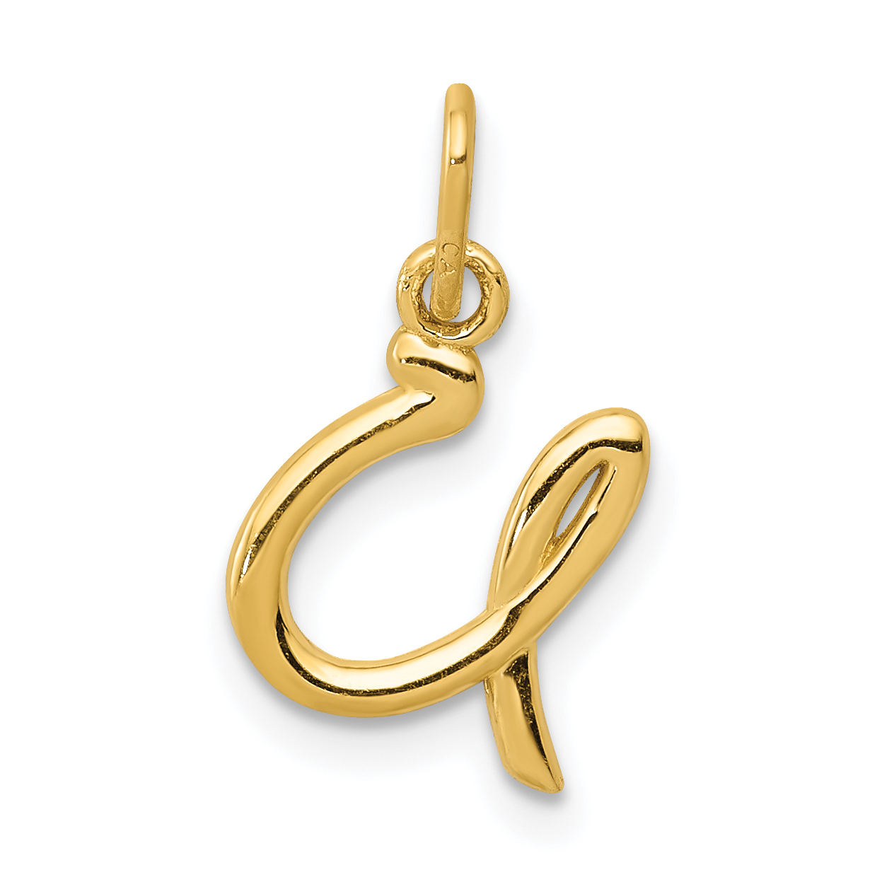 10k Yellow Gold Letter u Initial Charm (10YC1060U)