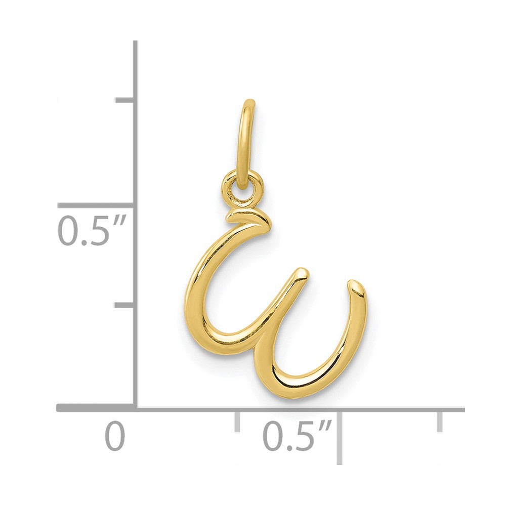 10k Yellow Gold Letter w Initial Charm (10YC1060W)