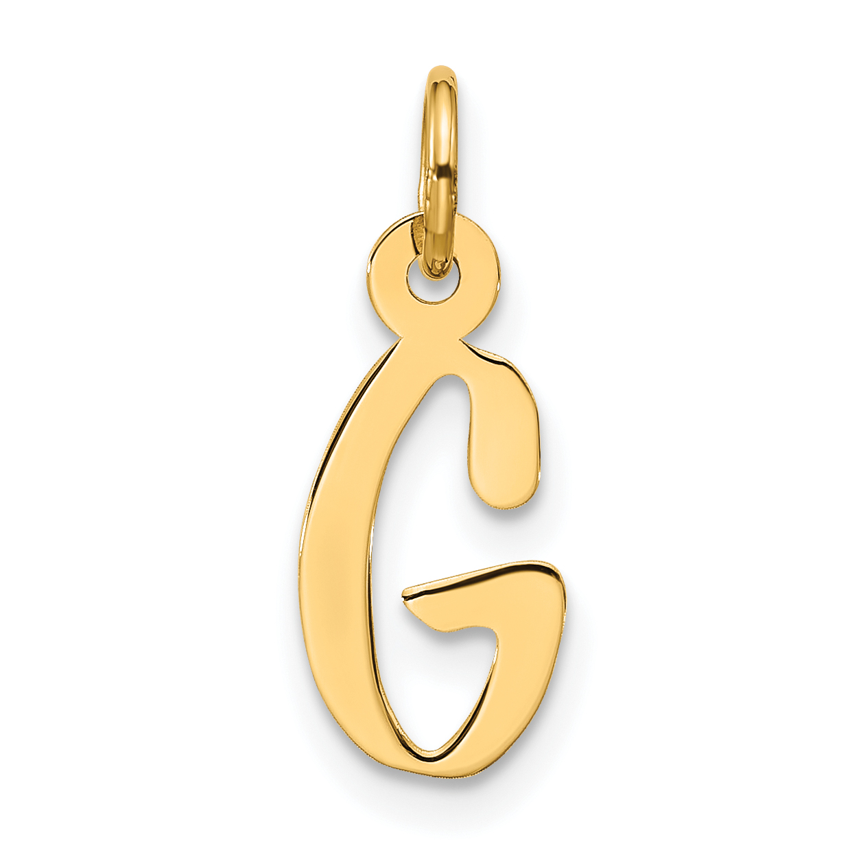 10k Large Slanted Block Initial G Charm (10YC1555G)