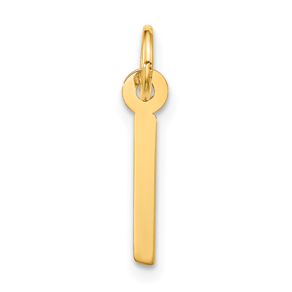 10k Large Slanted Block Initial I Charm (10YC1555I)