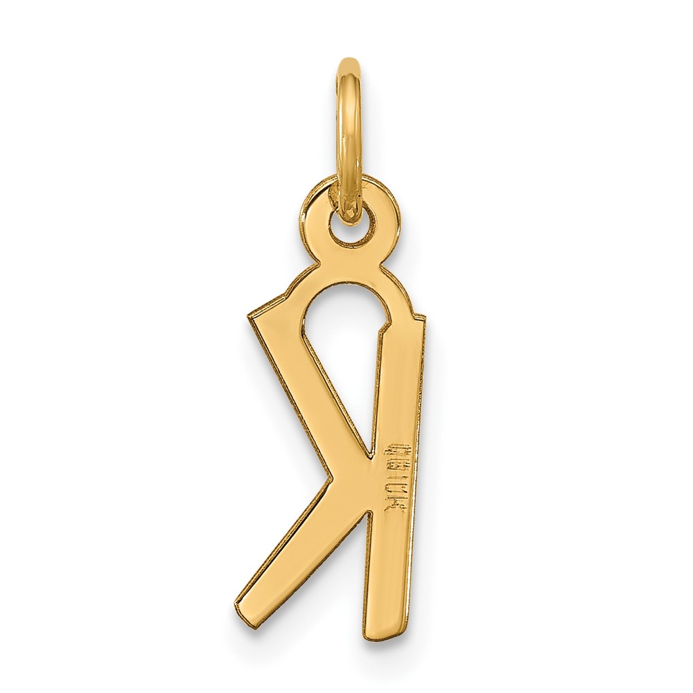 10k Large Slanted Block Initial K Charm (10YC1555K)