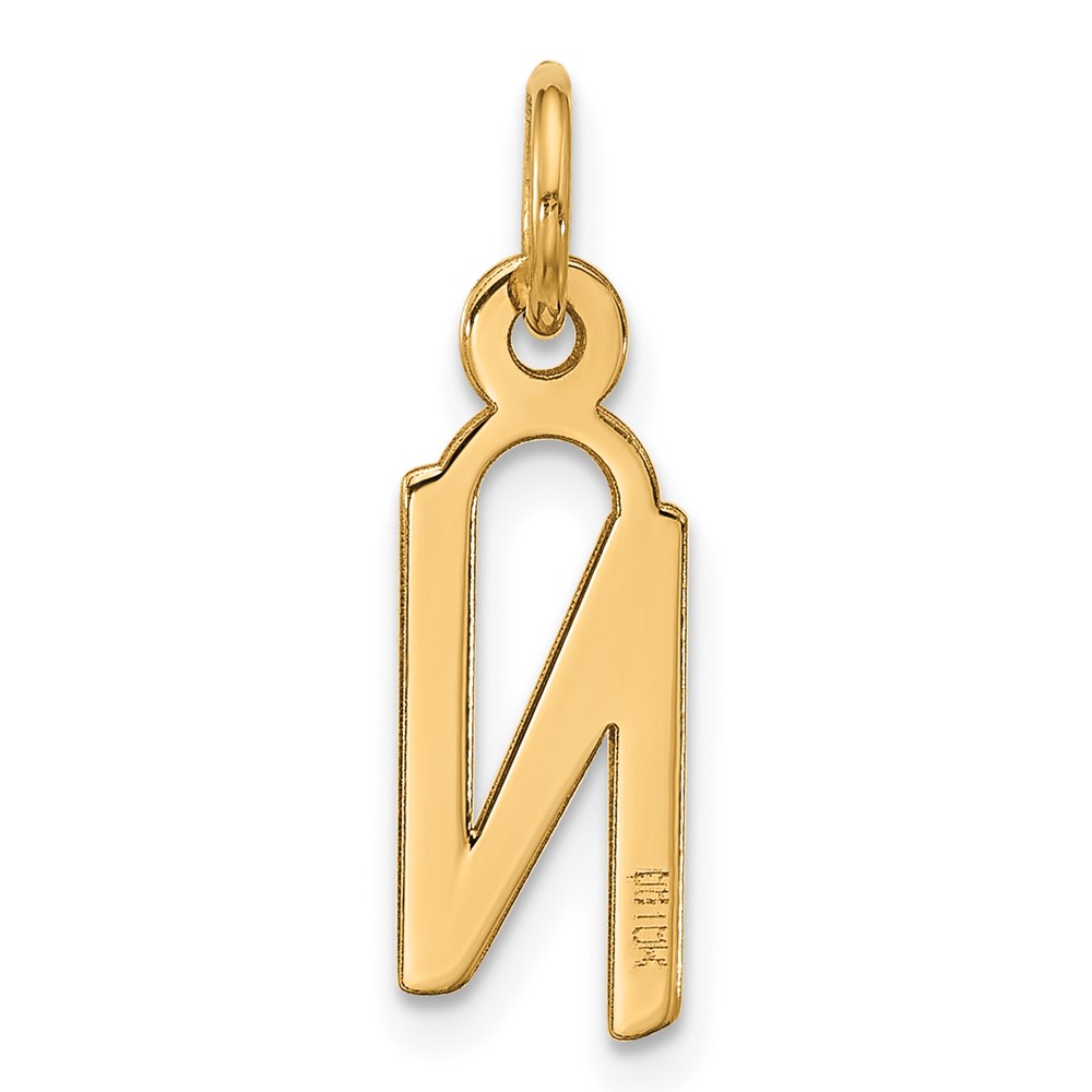10k Large Slanted Block Initial N Charm (10YC1555N)