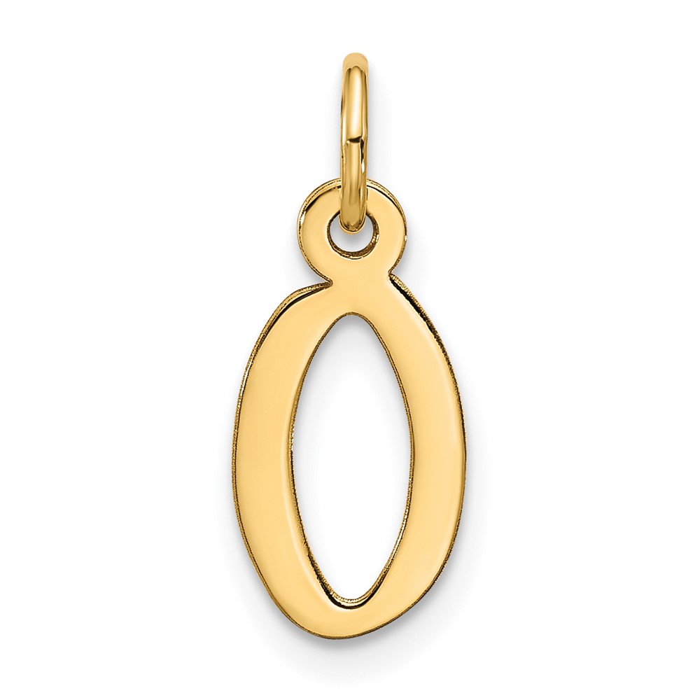 10k Large Slanted Block Initial O Charm (10YC1555O)