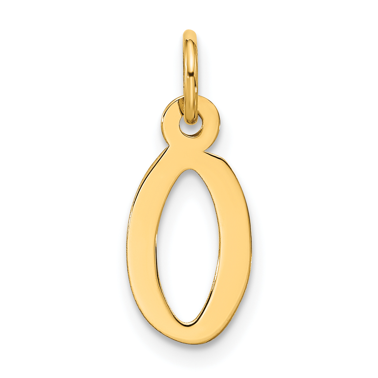 10k Large Slanted Block Initial O Charm (10YC1555O)