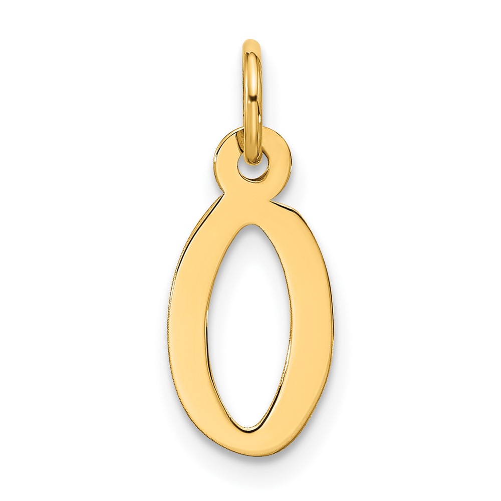 10k Large Slanted Block Initial O Charm (10YC1555O)