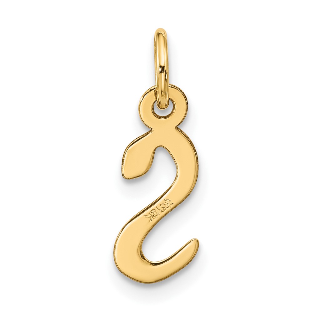 10k Large Slanted Block Initial S Charm (10YC1555S)