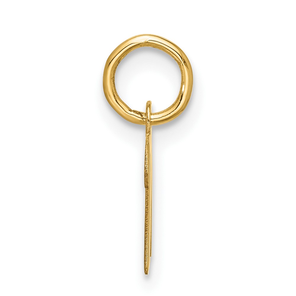 10k Small Script Initial M Charm (10YC1556M)