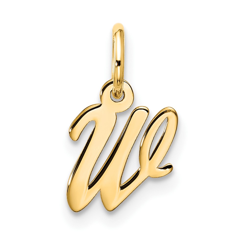10k Small Script Initial W Charm (10YC1556W)