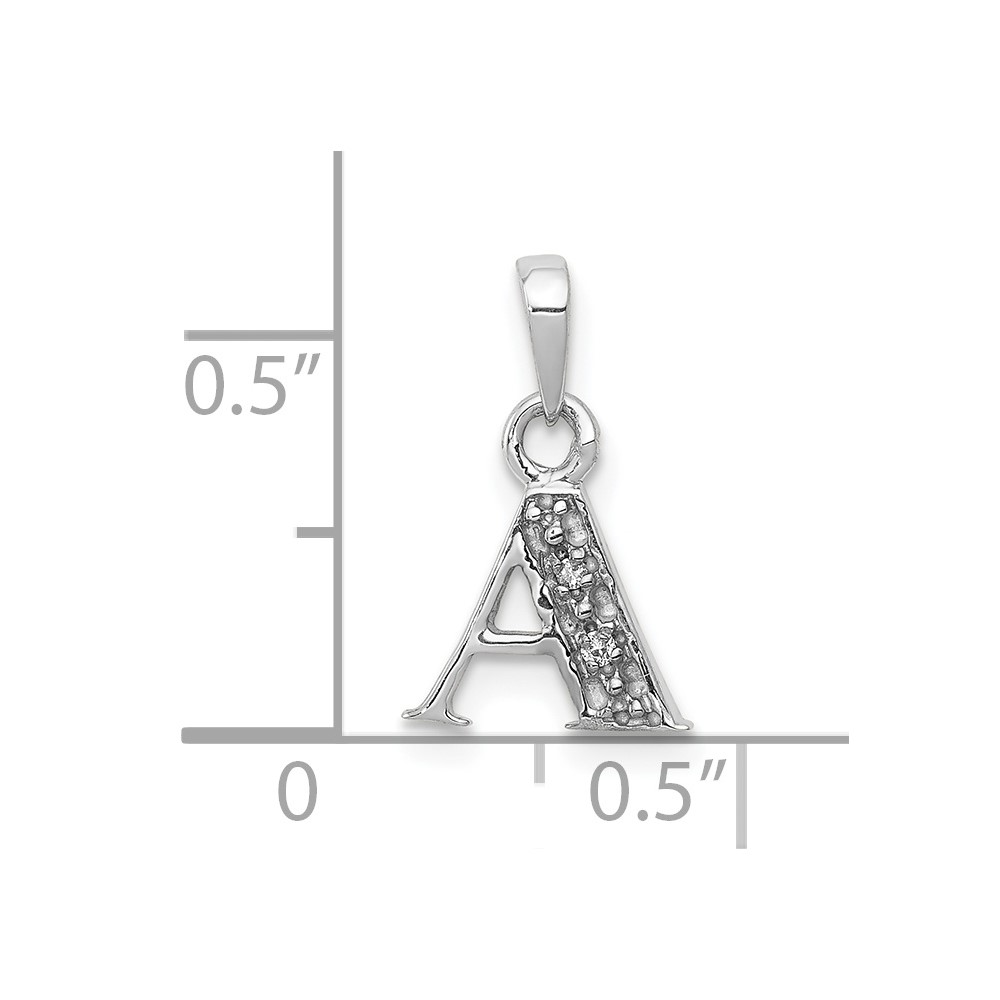 10KW Diamond Initial A Pendant (10YC251A)