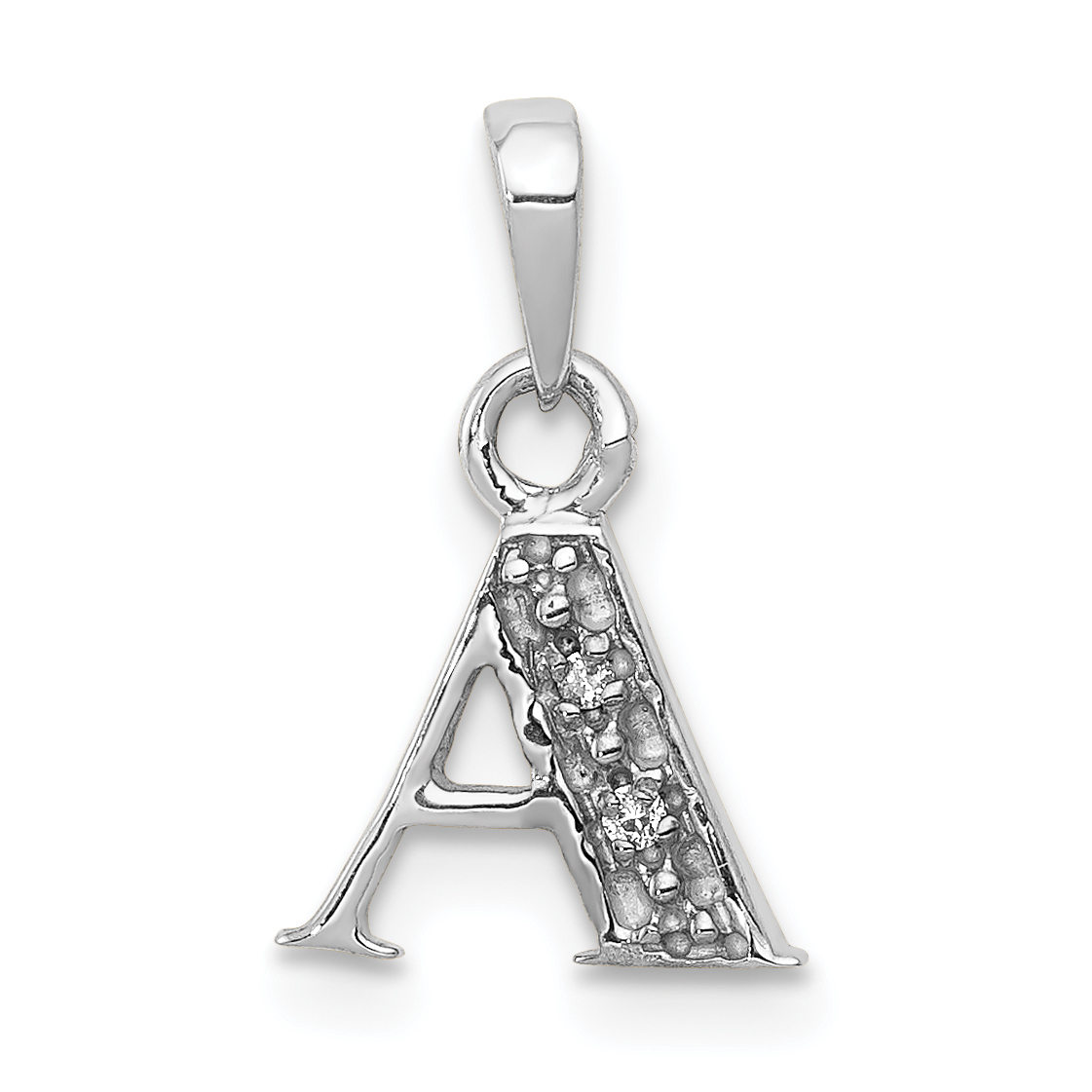 10KW Diamond Initial A Pendant (10YC251A)