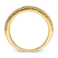 10K Yellow Gold Tiara Collection Polished CZ Ring view 2