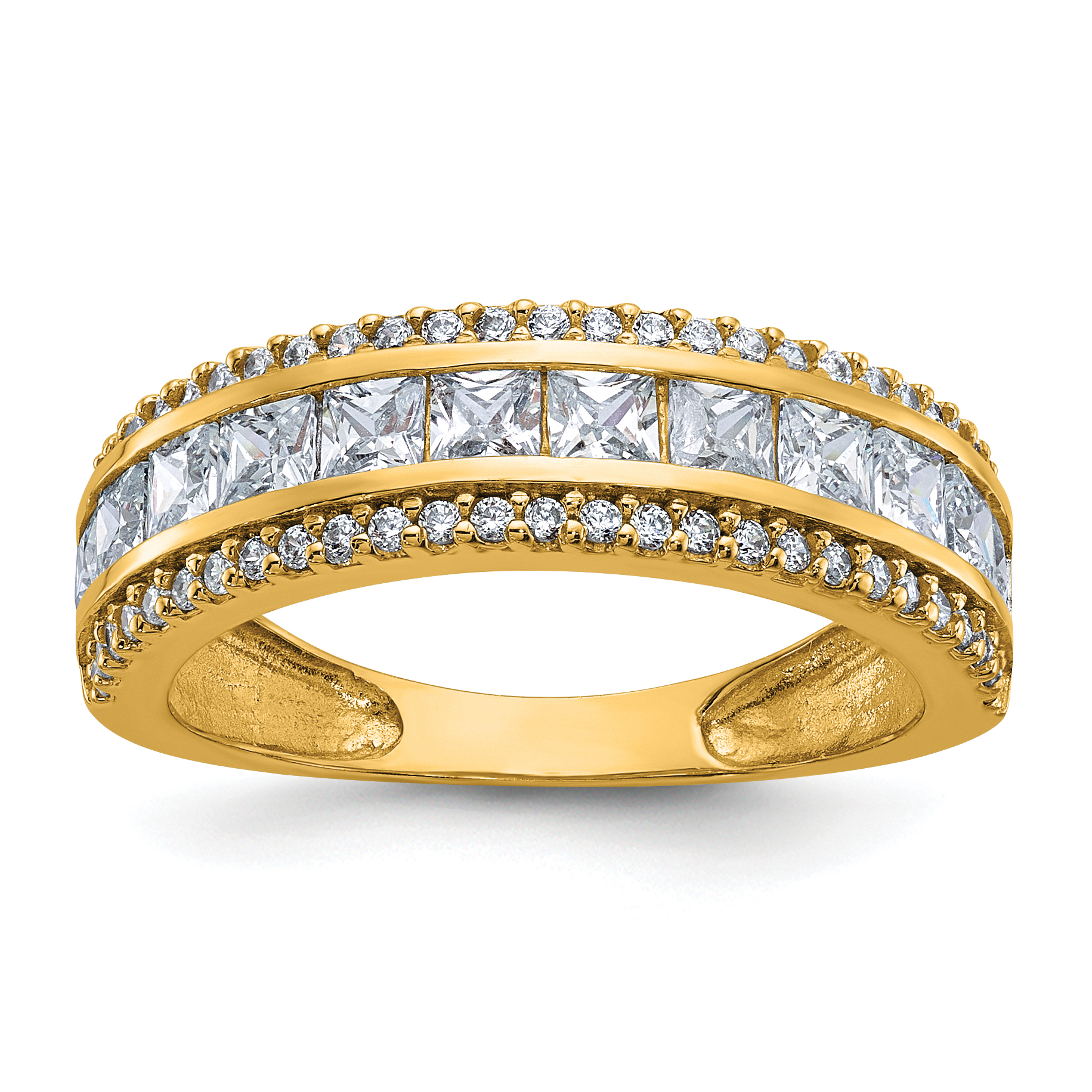 10K Tiara Collection Polished CZ Ring (10YC378)