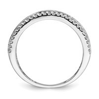 10K Tiara Collection White Gold Polished CZ Ring view 2