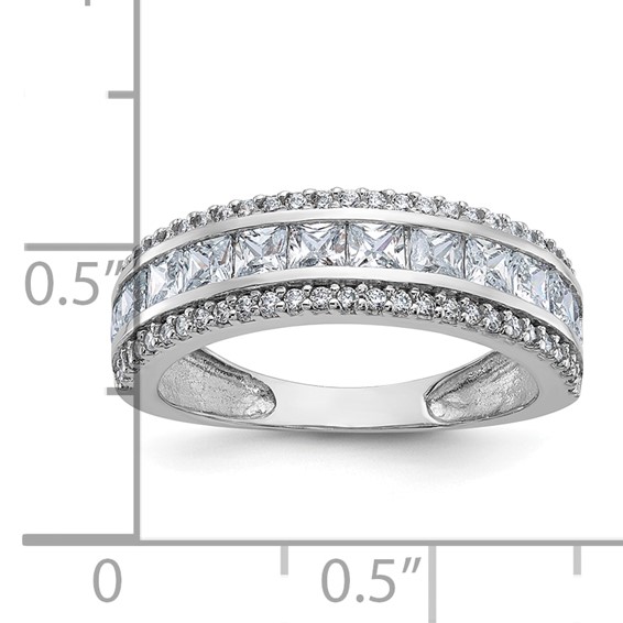 10K Tiara Collection Polished CZ Ring