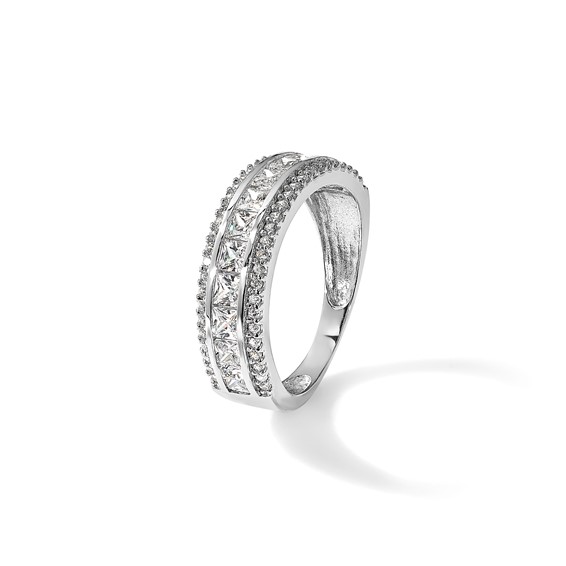 10K Tiara Collection Polished CZ Ring