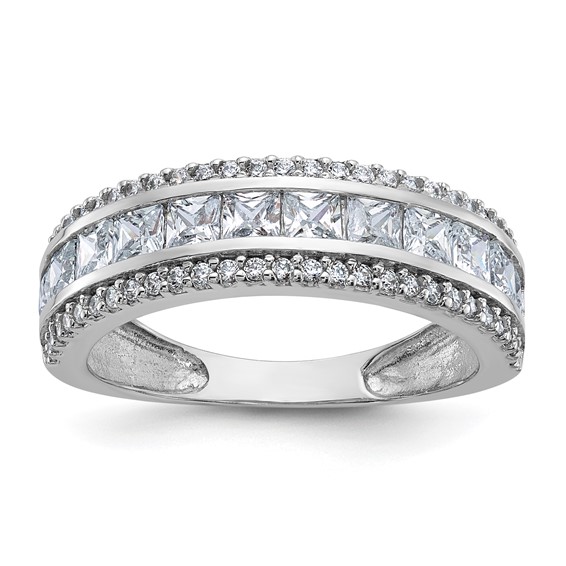 10K Tiara Collection Polished CZ Ring