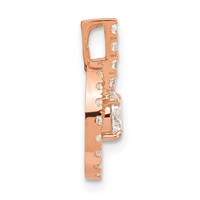 10K Tiara Collection Rose Gold Polished CZ Pendant view 2