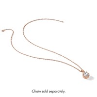 10K Tiara Collection Rose Gold Polished CZ Pendant view 4