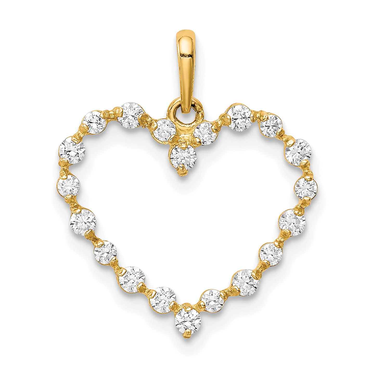 10K CZ Heart Pendant (10YC397)