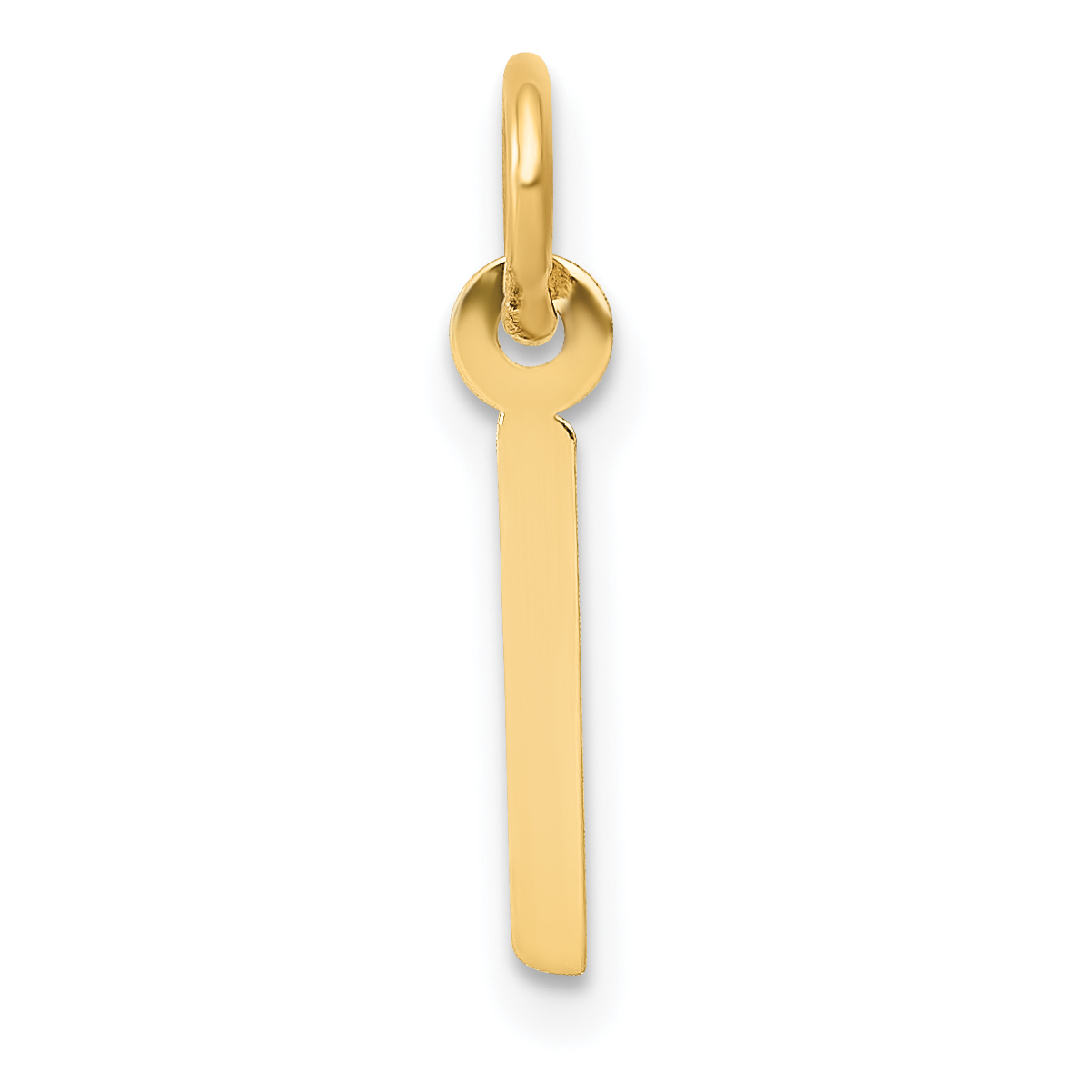10k Small Slanted Block Initial I Charm (10YC644I)