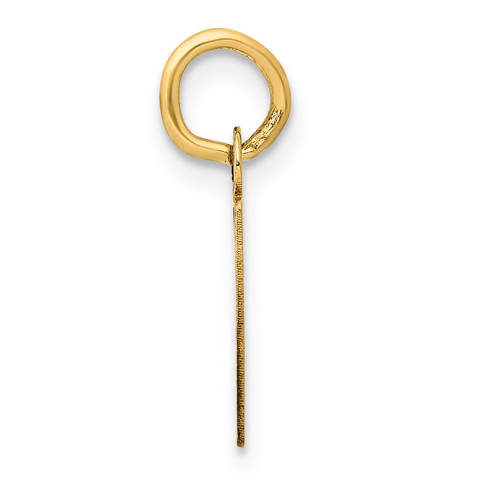 10k Small Slanted Block Initial P Charm (10YC644P)
