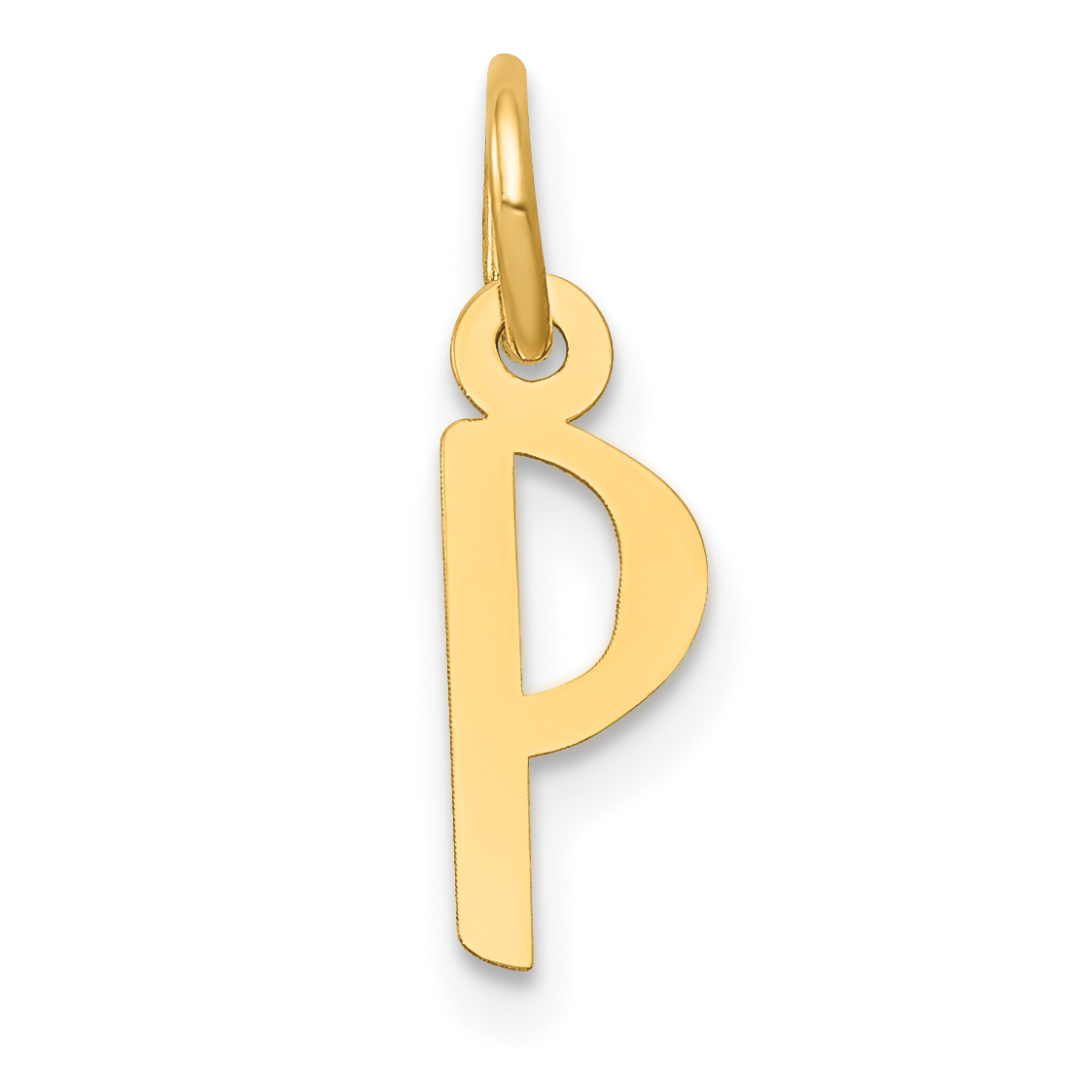 10k Small Slanted Block Initial P Charm (10YC644P)