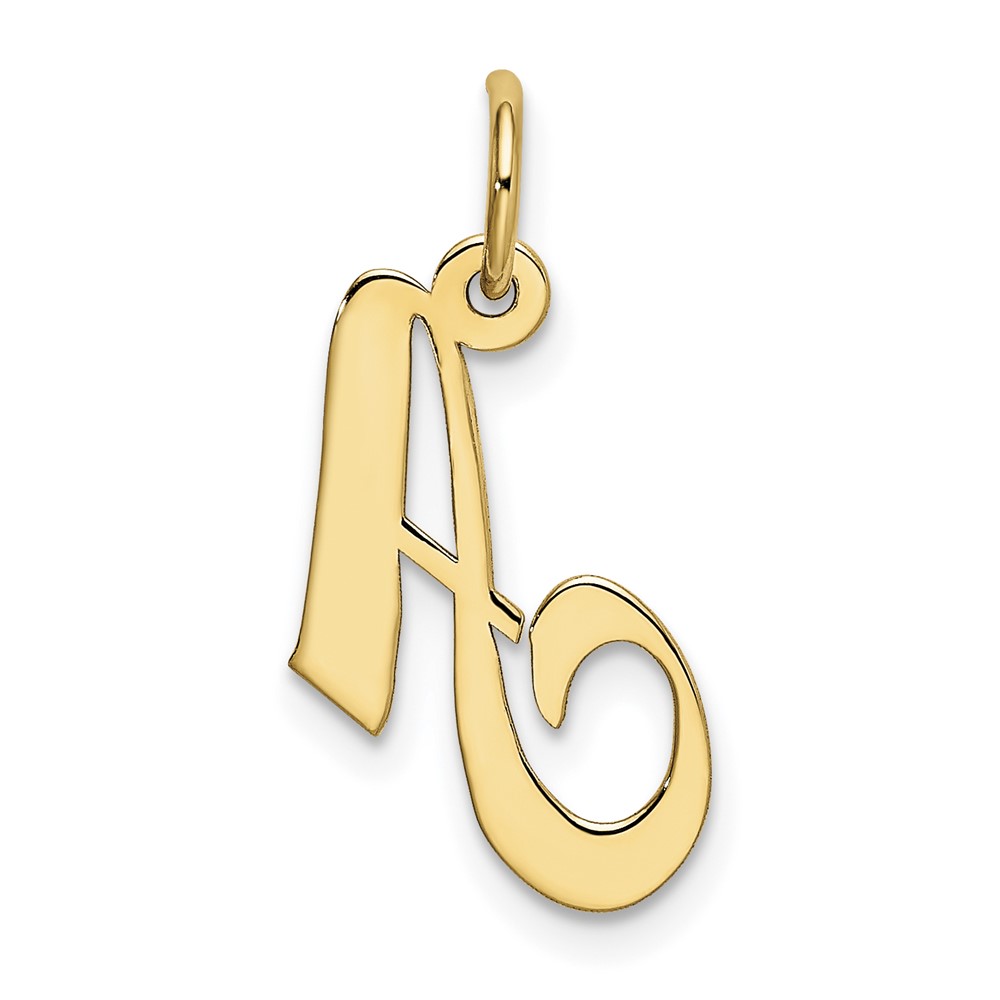 10K Small Fancy Script Initial A Charm (10YC650A)