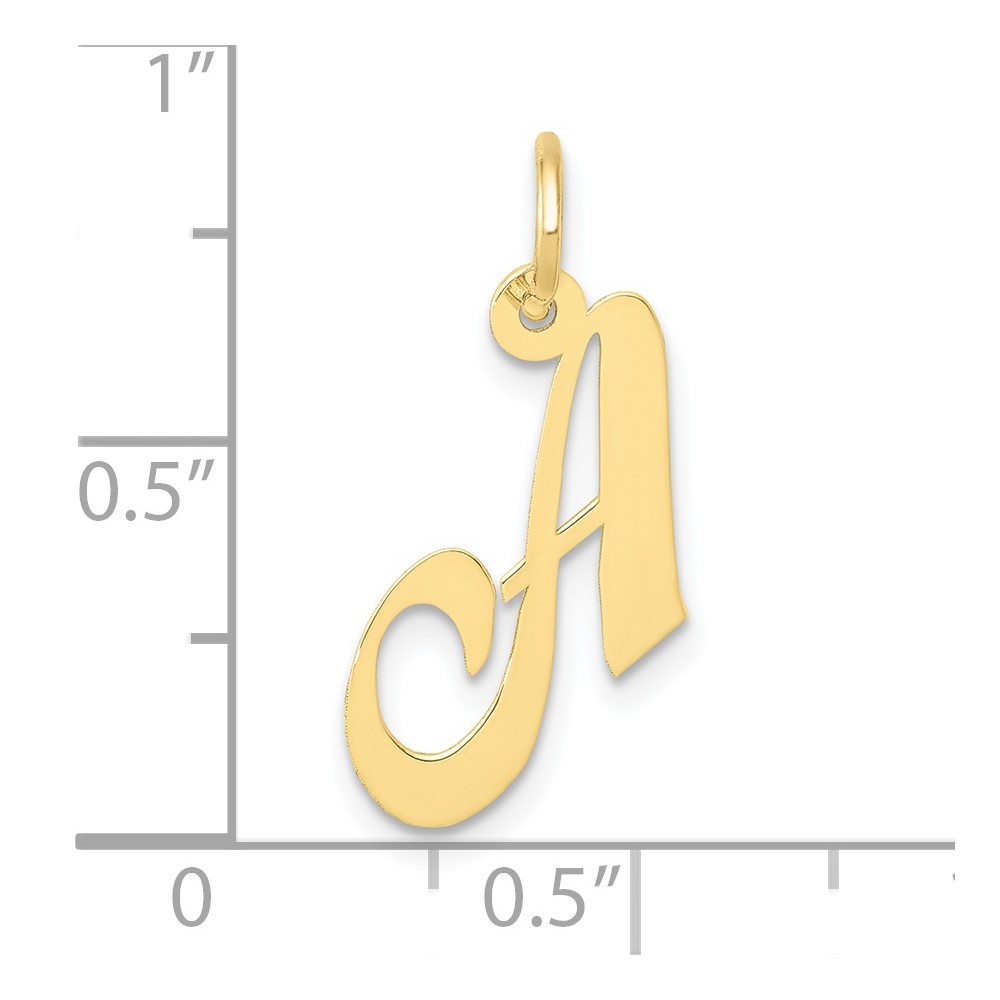10K Small Fancy Script Initial A Charm (10YC650A)