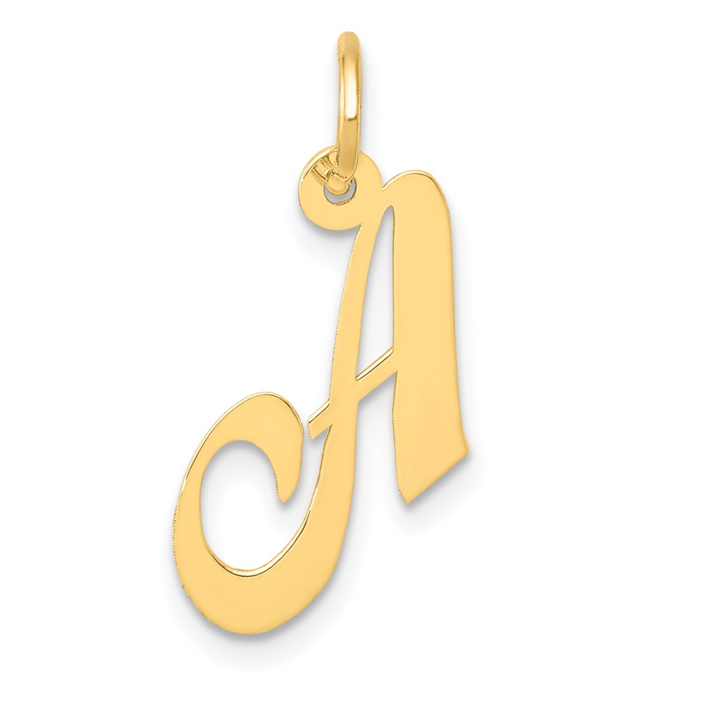 10K Small Fancy Script Initial A Charm (10YC650A)