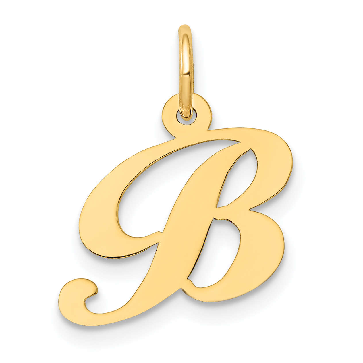 10K Small Fancy Script Initial B Charm (10YC650B)