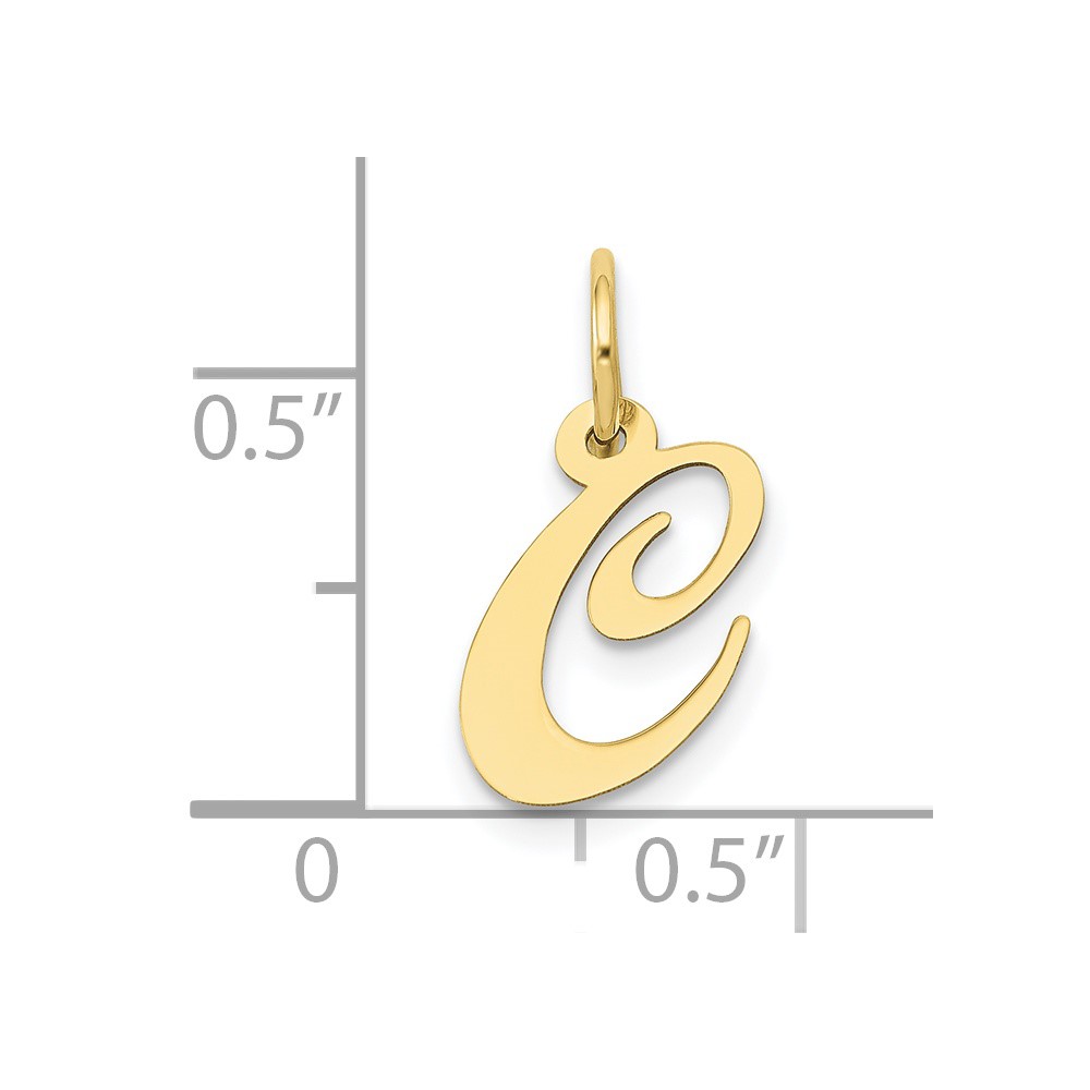 10K Small Fancy Script Initial C Charm (10YC650C)
