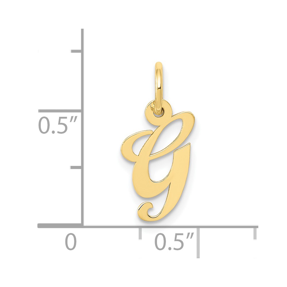 10K Small Fancy Script Initial G Charm (10YC650G)
