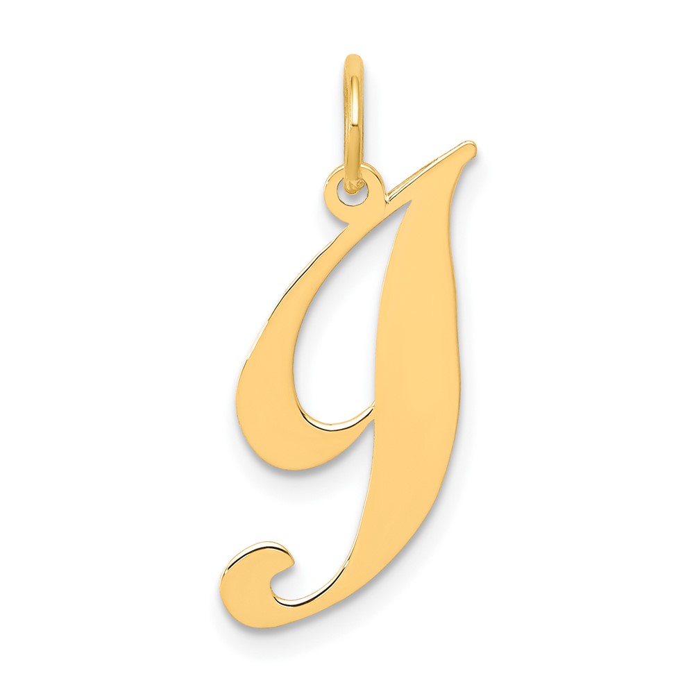 10K Small Fancy Script Initial I Charm (10YC650I)