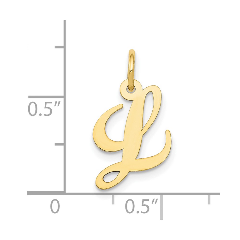 10K Small Fancy Script Initial L Charm (10YC650L)