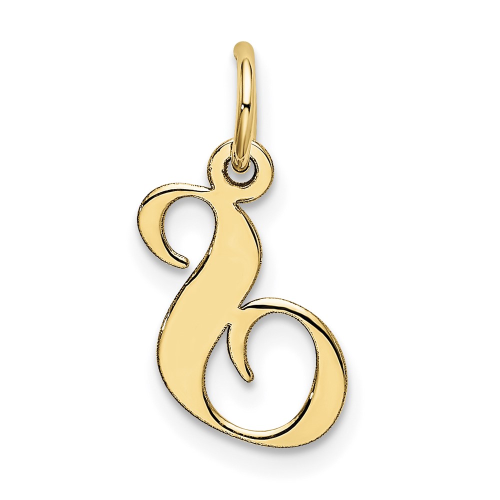 10K Small Fancy Script Initial S Charm (10YC650S)